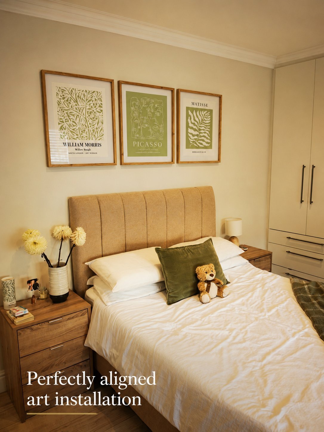 Picture frames professionally hung by Klusjes in Edgemead
